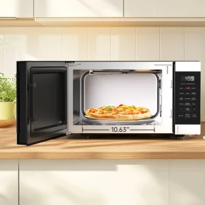 900W Air Fry Countertop Microwave, 0.9 Cu Ft, Stainless Steel