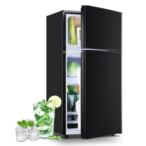 Compact 2.4 Cu. ft. Mini Fridge with Freezer and Removable Shelves