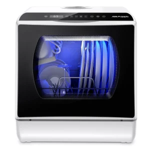 Mini Countertop Dishwasher with Air-Dry Function and 5 Washing Programs