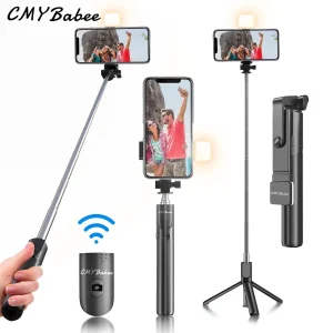 Selfie Stick & Tripod – 40in Retractable with Remote