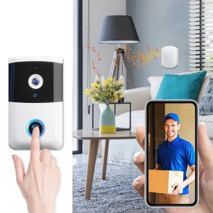 Wireless Video Doorbell with Night Vision, 65° HD Camera & 5-Month Battery – Wi-Fi Smart Doorbell with Two-Way Talk