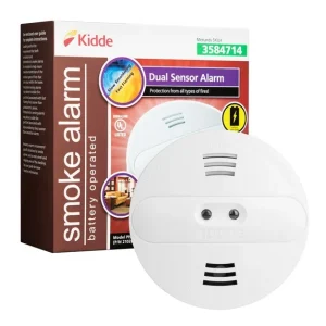 10 Year Worry-Free Battery Powered Smoke Detector with Ionization Sensor