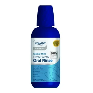 Equate Glacial Mint Fresh Alcohol-Free Oral Rinse, 16 fl oz, Compare to TheraBreath® Fresh Breath Oral Rinse - Icy Mint