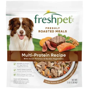 Freshpet Fresh Dog Food, Multi-Protein Recipe, Freshly Roasted Meals, 3 lb.