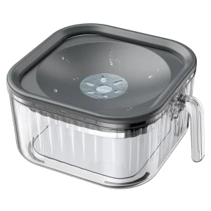 2.5L Dog Water Bowl No Spill, Spill Proof Handheld Dog Bowl for Slow Drinking, Anti Splash No Mess Transparent Pet Water Feeder