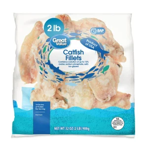 Great Value Frozen Catfish Skinless Fillets, 2 lb, Bag