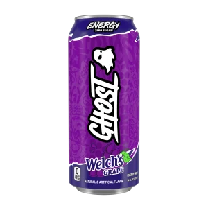 GHOST® ENERGY Zero Sugars Energy Drink, Welch's Grape, 200mg Natural Caffeine, 16 fl oz Can